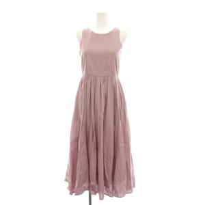 夏のレディのドレス ワンピース ノースリーブ ロング ピンク /YM13