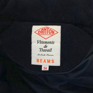 DANTON ダントン-ビームス BEAMS ダウンベスト 34 紺色 ネイビー