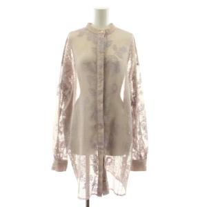 22SS MEDI CROSS SHIRT メディクロス シャツ メッシュ 長袖 バンドカラー 刺繍 F