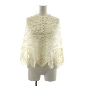 23AW UND CROCHET KNIT COLLAR ショールカラー ポンチョ ニット プルオーバー