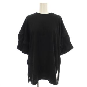 25SS FLOWER SLEEVE T-SHIRT 半袖 カットソー ティアード袖 Tシャツ 38 黒