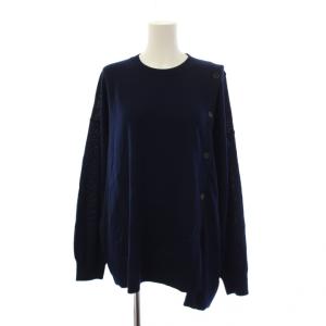 26SS TWO-WAY PULLOVER ウール 38 ネイビー 300JS270-0211