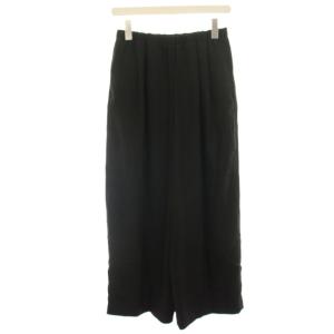 24SS RELAX ELASTIC WIDE-TROUSERS ワイドパンツ イージー 36 黒 ブラック