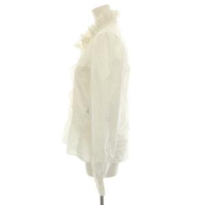 ISABEL MARANT ETOILE シャツ ブラウス 36 白 ホワイト フリル 長袖 ハイネック /YM50