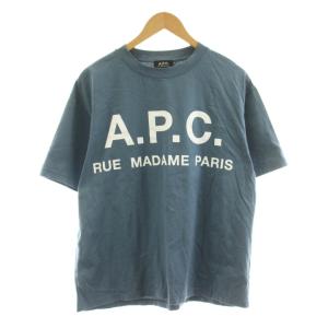 EDIFICE別注 オーバーサイズ ロゴプリント Tシャツ カットソー 半袖 ロゴプリント S 青 ブルー