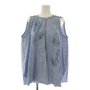 25SS COTTON STRIPE IVY FLOWER EMBROIDERY SLEEVELESS