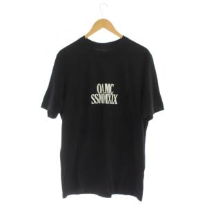 Tシャツ M 黒 クルーネック 半袖 ロゴプリント OAMO708167 /JP 38