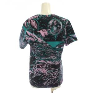 PAUL SMITH ポールスミス-Tシャツ M 黒 紫 緑 総柄 半袖 KKPPBW0702