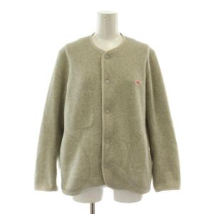 FLEECE COLLARLESS JACKET ジャケット 上着 34 グレー ノーカラー 長袖 ボタン開閉