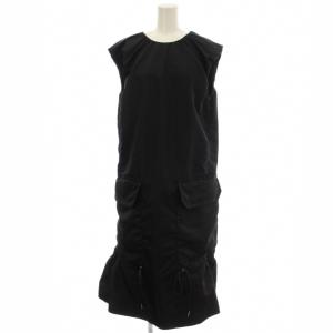 22AW NYLON TWILL DRESS ノースリーブ ナイロン ワンピース 1 ブラック