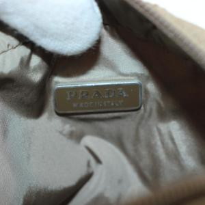 PRADA 三角プレート トライアングルロゴ ポーチ ナイロン 茶 ブラウン /AN3 D OH