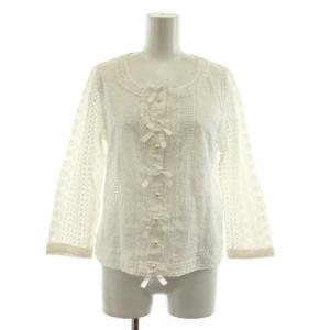 INGEBORG インゲボルグ-シャツ ブラウス 長袖 総レース リボン 1 白
