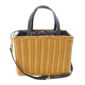 kate spade new york かごバッグ ハンドバッグ ショルダーバッグ 2WAY ラタン ベージュ PXRUA264 /TK 40