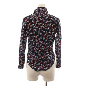 JUNYA WATANABE MAN AD2003 シャツ ブラウス 長袖 花柄 S 紺 ネイビー UM-B023 /AN