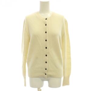 24AW クルーネックカーディガン 白 長袖 /JP18