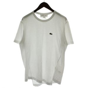 ×LACOSTE Tシャツ XL 白 ホワイト 半袖 ワンポイント ロゴ ラウンドネック FL-T014