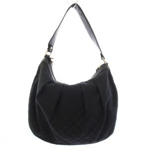 GUCCI グッチ-Sukey GGキャンバス ワンショルダーバッグ ブラック