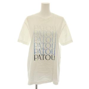 Tシャツ カットソー クルーネック 半袖 ロゴプリント M 白 ホワイト 青 ブルー JE1129999001W