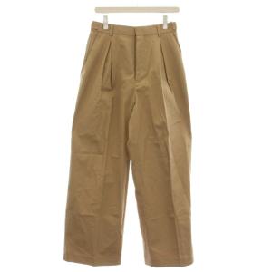 ハイウエスト タック チノパン ワイドパンツ 38 ベージュ 7914-2-990436 /G41