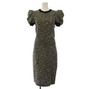 24SS LETI MIDI DRESS ワンピース 40 ブラック ホワイト