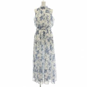 25SS アメスリワンピ ノースリーブ ワンピース ロング 花柄 白 青 ブルー SWNO251137