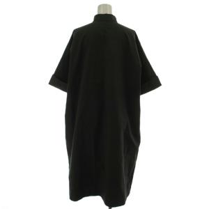 DANTON ダントン-シャツワンピース 36 グレー 五分袖 ひざ下丈 DT