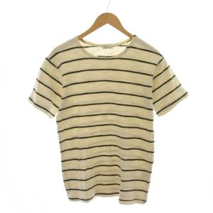 Tシャツ 38 ベージュ 緑色 グリーン ボーダー柄 半袖 /LP24