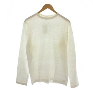 Tシャツ MEDIUM 白 ホワイト クルーネック 長袖 無地 /LP23