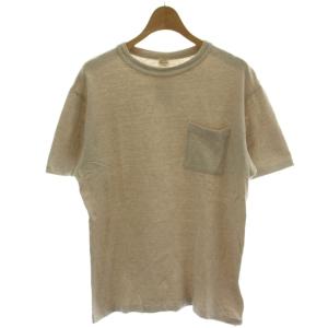 Tシャツ コットン M グレージュ 半袖 クルーネック /GG35
