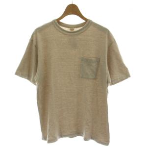 Tシャツ コットン M グレージュ 半袖 クルーネック /GG30