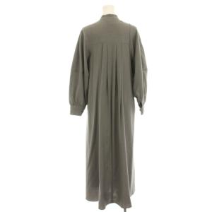 ENFOLD サーキュラーシャツドレス ワンピース 36 グレー 300GS233-0170
