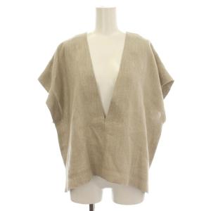 RUSTIC LINEN TOP リネン ベスト 麻 ノースリーブ 38 グレージュ 125218071
