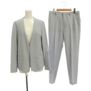 セットアップ パンツ スーツ 38 水色 ノーカラー 長袖 1522-216-4403 /JP51