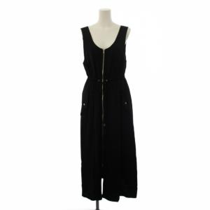 25AW ロイヤルサテン ノースリーブドレス ワンピース ロング F 黒 22065406204 /BM26