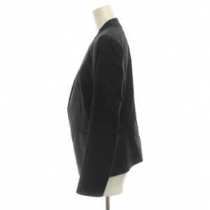 theory luxe ジャケット 36 黒 ノーカラー 長袖 /JP20