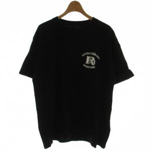 Tシャツ L 黒 半袖 クルーネック ロゴ プリント /GG11