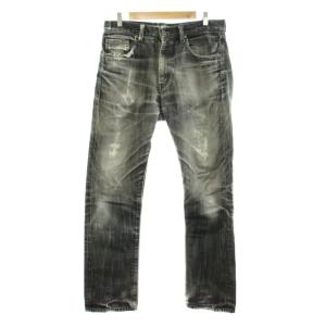RIGID DP MID/14OZ PT デニムパンツ ジーンズ ストレート ジップフライ ダメージ加工