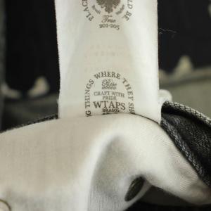 WTAPS デニムパンツ ジーンズ ジップフライ ダメージ加工 リペア加工 黒 ブラック /KU31