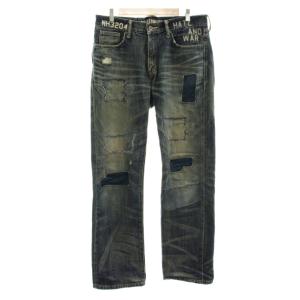 GLORY SAVAGE MID 14OZ-PT デニムパンツ ジーンズ ジップフライ ダメージ加工 リペア加工