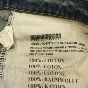 NEIGHBORHOOD GLORY SAVAGE MID 14OZ-PT デニムパンツ ジーンズ ジップフライ ダメージ加工 リペア加工