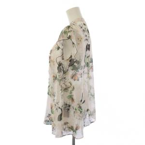 ANAYI 25SS bouquet プリント ミニフリルブラウス 38 ピンク 10252713020