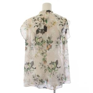 ANAYI 25SS bouquet プリント ミニフリルブラウス 38 ピンク 10252713020