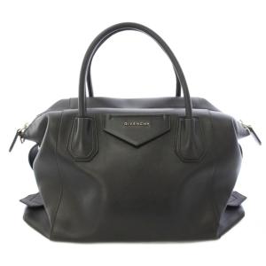 Antigona Soft ボストンバッグ レザー ブラック