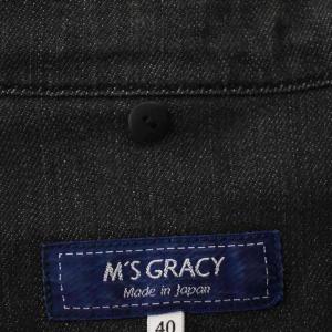 M'S GRACY デニムジャケット Gジャン パールボタン 40 黒 ブラック JY-914517 /G