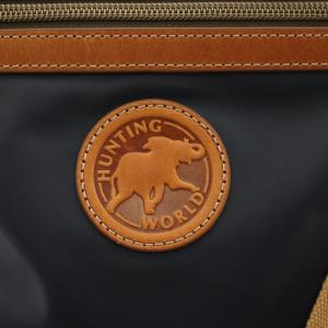 HUNTING WORLD バチューフロンティア ショルダーバッグ ロゴ ナイロン レザー 紺 ネイビー 茶 ブラウン /AN