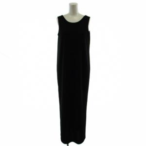 23SS plage リブタンクワンピース3 36 黒 ブラック ノースリーブ ロング丈 23040922106020