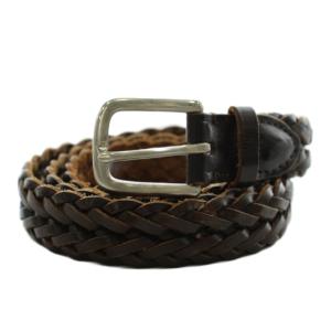 ホワイトハウスコックス Whitehouse Cox ベルト メッシュ レザー 36/90 茶 ブラウン