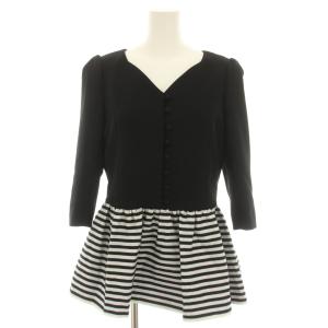 BORDERS at BALCONY セットアップ 上下 フレアブラウス FLARE BLOUSE Vネック 長袖 テーパードパンツ イージー