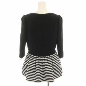 BORDERS at BALCONY セットアップ 上下 フレアブラウス FLARE BLOUSE Vネック 長袖 テーパードパンツ イージー