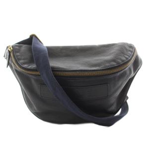 ボディバッグ ショルダーバッグ レザー 紺 ネイビー 1052 /KU